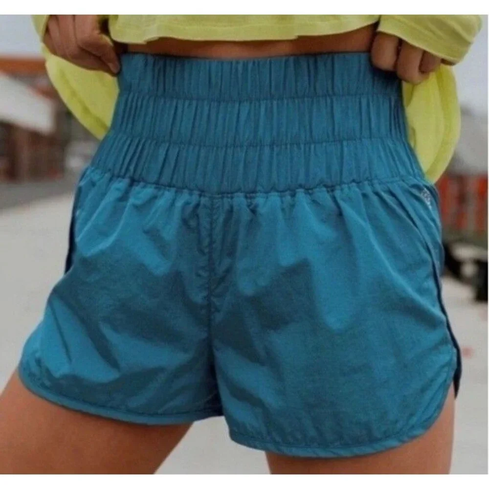 Free People Movement The Way Home Shorts Blue Sz S Lined